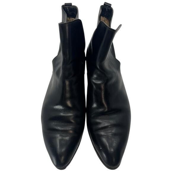 Vintage Handmade Black Leather Pull On Ankle Boots Spain with Shoe Tree - 7D main image 11